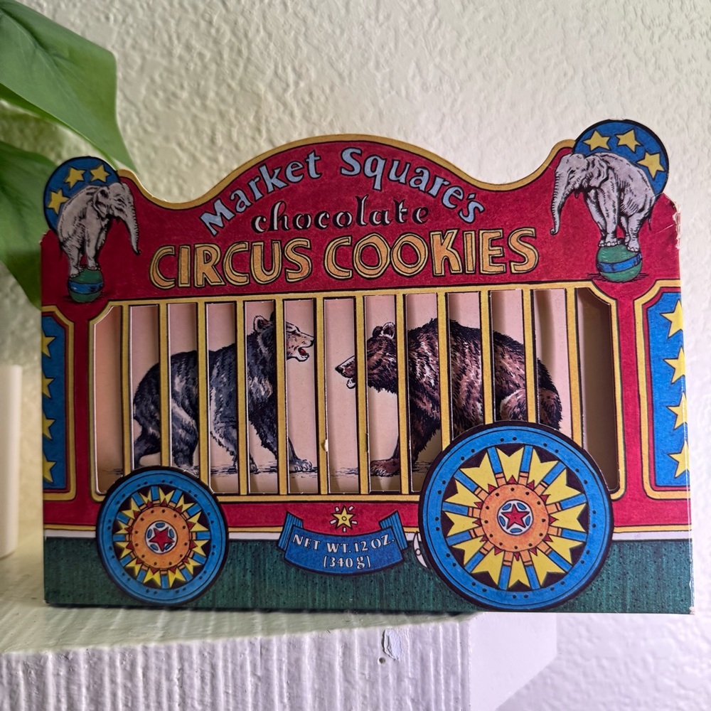 Rare Vintage 1990 Circus Cookies Sealed Market Square Food Company Product USA